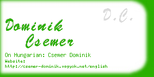 dominik csemer business card